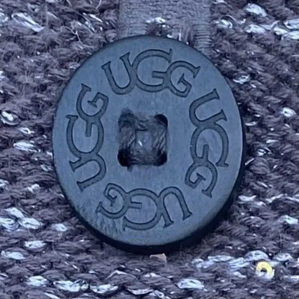 UGG Classic Cardy Knit Tall Gray Slouch Sequin Boots Size 7 Winter Fall